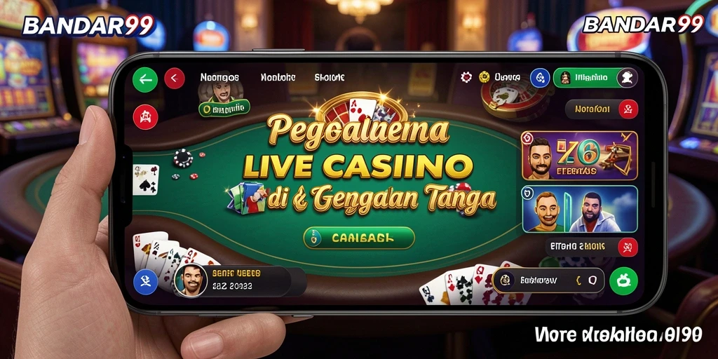 Tampilan menarik dari gameplay Live Casino di BANDAR99.
