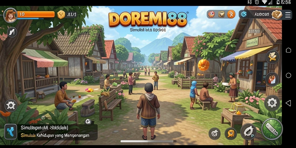 Tampilan menarik dari gameplay DOREMI88 dengan berbagai aktivitas simulasi.