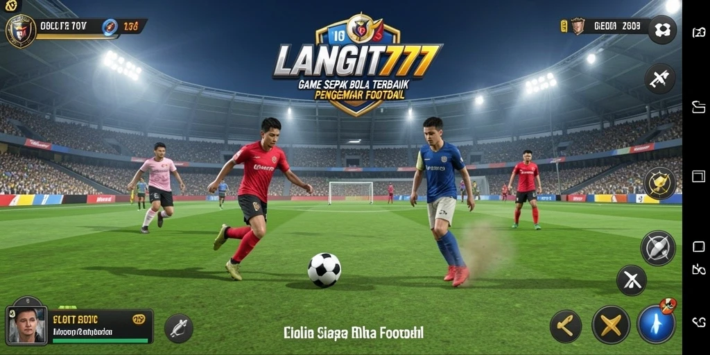Tampilan gameplay seru dengan taktik sepak bola yang mendebarkan.