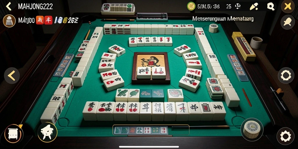 Screenshot utama MAHJONG222 menampilkan permainan Mahjong yang menantang dan menarik.