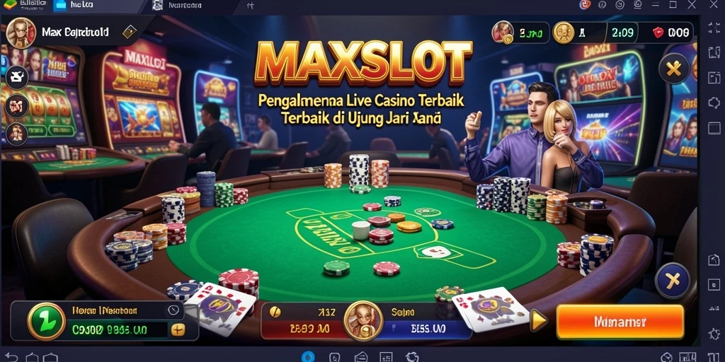 Tampilan gameplay MAXSLOT yang menegangkan dalam Live Casino.